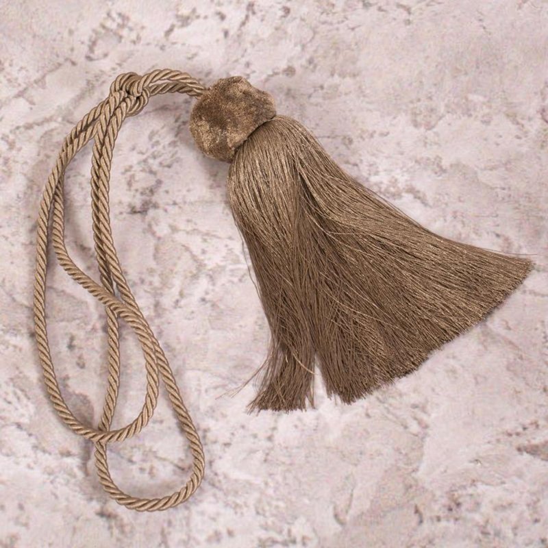 Galento Fabric 10cm Curtain Tieback, Dark Beige