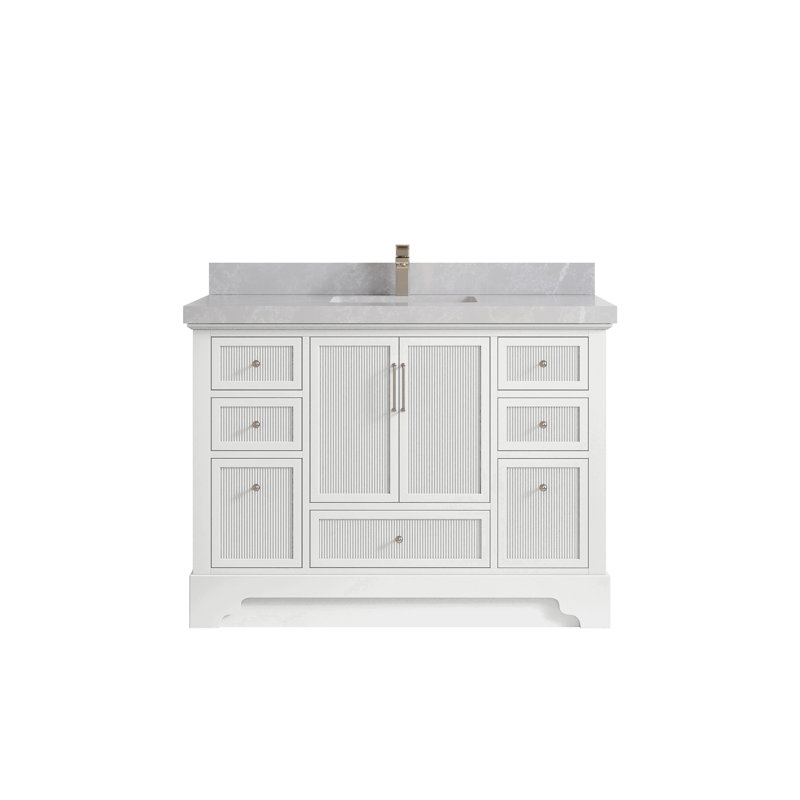 Alys 48 " W Freestanding Standard Free Standing 1 Single Vanity Bathroom Vanity With Quartz Top