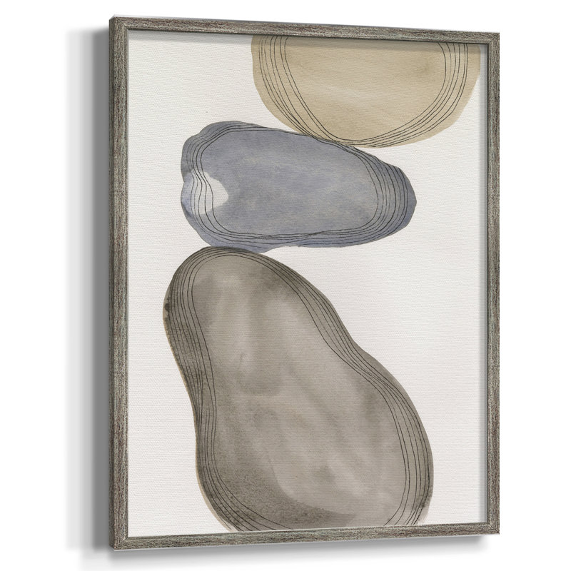 River Rocks Contour II, reproduction encadrée - bois massif, H 30 po x l 24 po