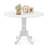 Wooden Dining Table With Round Tabletop And Curved Trestle Legs-765546396-765546397