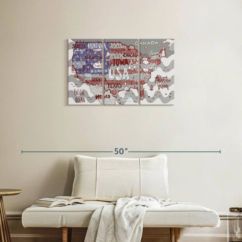 Carte patriotique des États-Unis Keiri, H 20 po x l 33 po