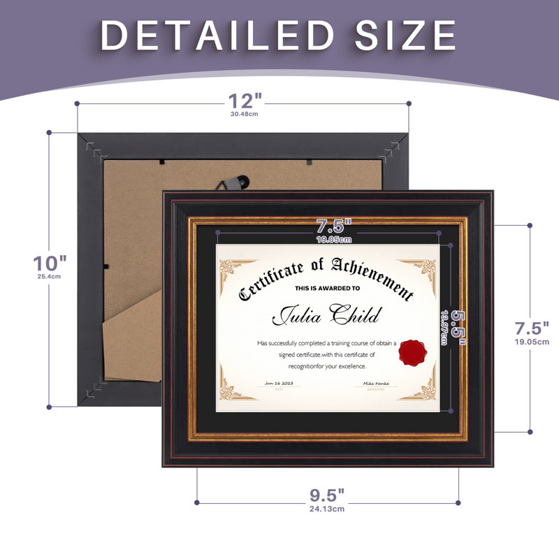 Miralee Beveled Picture Frame with Mat