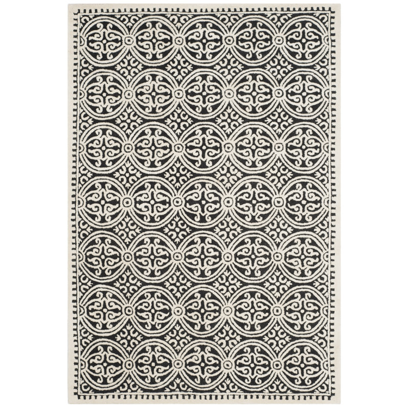 Julieta Geometric Wool Hand Tufted Area Rug, Rectangle 152 x 244 cm