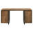 Berhalter 6-Drawer Double Pedestal File Computer Desk Walnut and Black