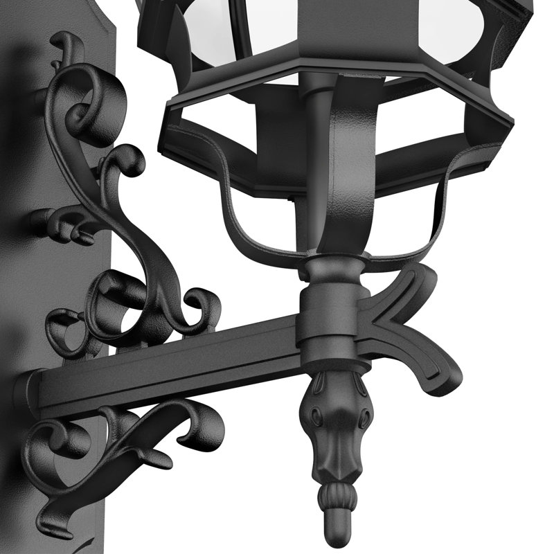 Abruscato Aluminum Wall Light, Black, 19.5"H x 6.3"W x 10.4"D