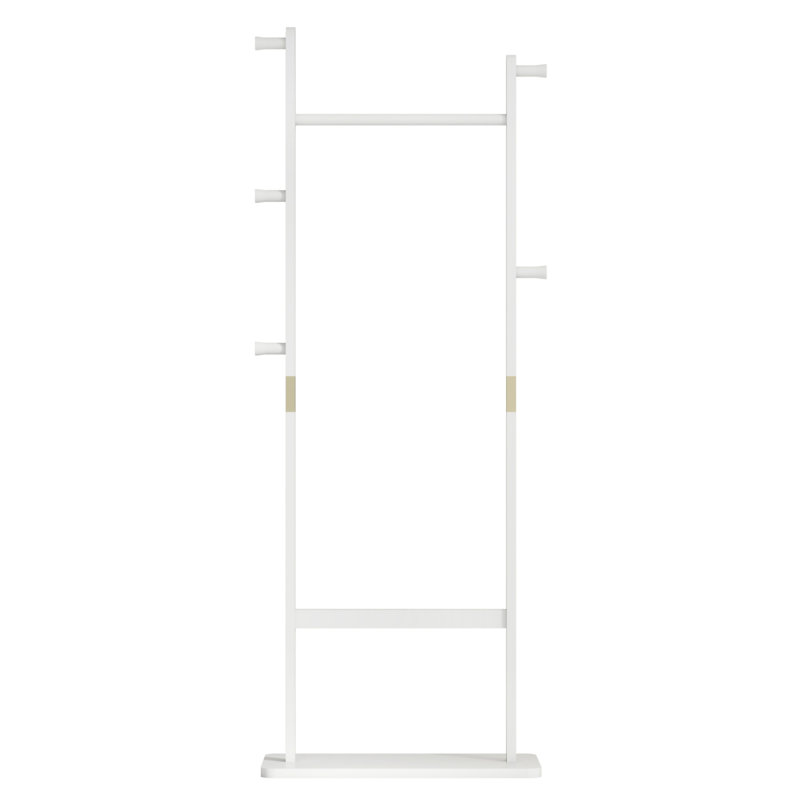 Coat Racks Solid Wood Hanger 23.6* 11*70.8In Solid Environmental Protection Easy To Assemble Beautiful Can Be Placed In The Bedroom/Entrance/Living Room (White)