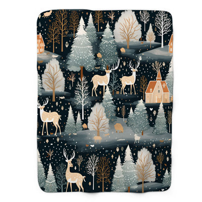 Couverture rétro vintage en sherpa de qualité supérieure 1 pièce