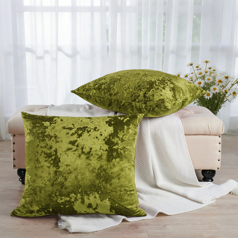 Housse de coussin en velours écrasé Euro, Avocat