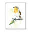 Petit oiseau sur une branche - peinture sur toile-59767435-59536362