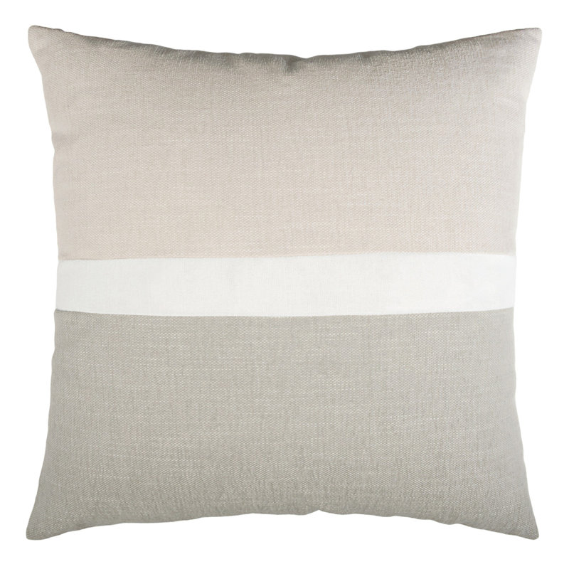 Elements Striped Square Indoor / Outdoor Pillow Cover & Insert, Sandbar, Square 22"