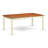 7 Piece Kitchen Table Set Consist of a Rectangle Dinner Table with Butterfly Leaf and 6 Dining Room Chairs, Buttermilk & Cherry-1316549184-1266675454-1268764387