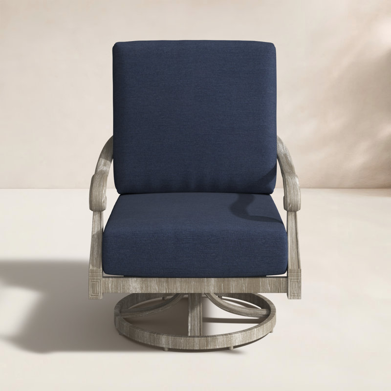 Wiltshire Outdoor Rocker Chair, Spectrum Indigo Sunbrella® Plainweave, Weathered White