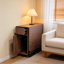 150cm Walnut Folding Dining Table with Casters, Wood Top and 2 Drawers, Frame