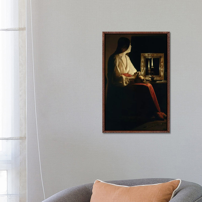 The Penitent Magdalen, C.1640 by Georges De La Tour - Painting on Canvas, 66.04cm H x 45.72cm W x 3.81cm D