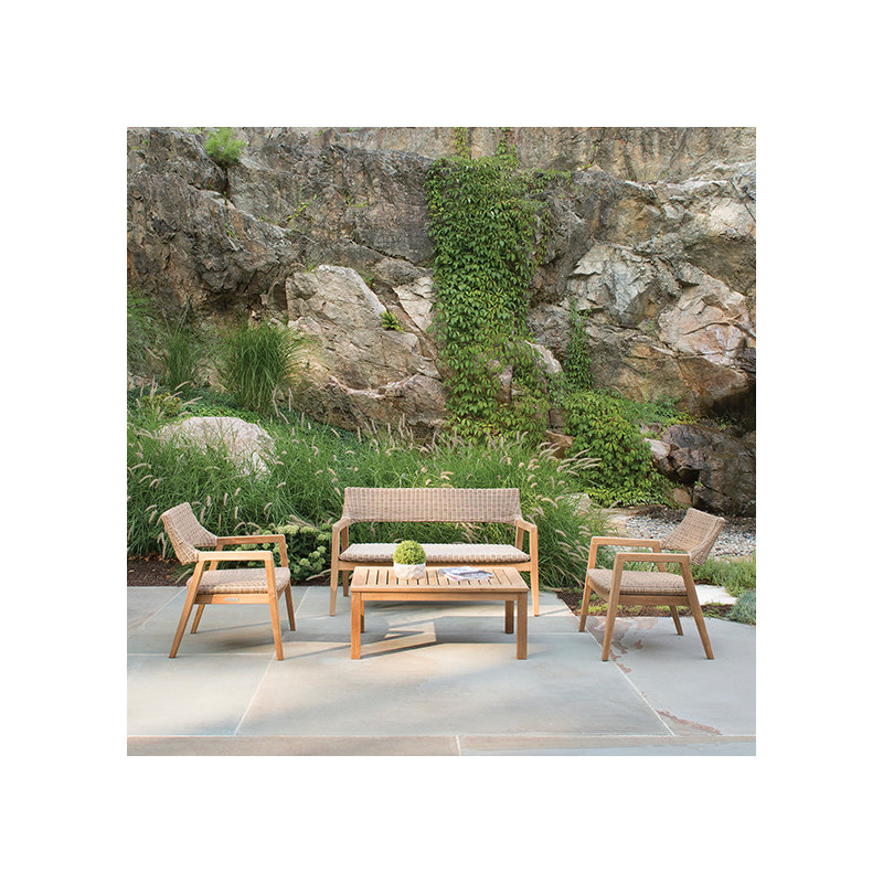 Spencer Outdoor 2 - Seat Loveseat, Grade A Teak, Willow