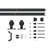 24" X 84" Sliding Barn Door With Hardware Kit - Full Lite Frosted Glass And Black Steel Frame | Gift Idea-126180725-126180726