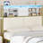 Headboard with 3-Tier Storage Shelves, Queen Size Headboard with Outlet, 2 USB Ports & LED Light, Velvet Upholstered Headboards with Two Fabric Drawers, White and Gold-68430941-68430946