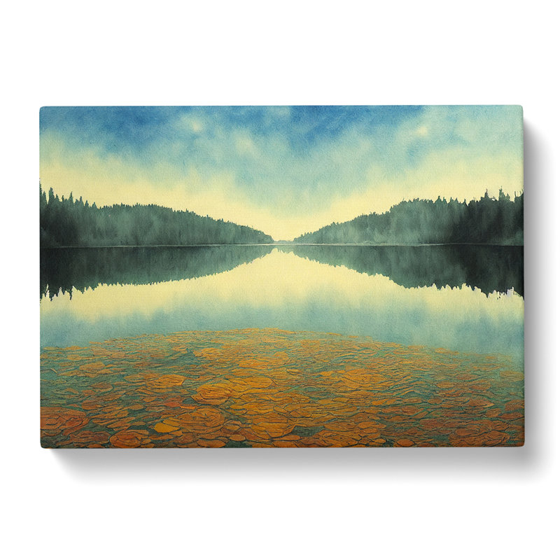 Pretty Forest Lake - Wrapped Canvas, 40cm H x 60cm W x 3cm D