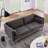 3-Seat Couch With Stainless Steel Trim And Metal Legs-1156919029-1175374561