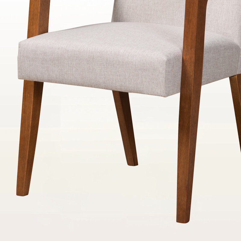 Ensemble de salle à manger 5 pièces Kashana en tissu beige grisâtre, H 35,83 po x l 22,64 po x P 24,61 po