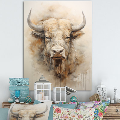 Tête de bison Buffalo sur toile