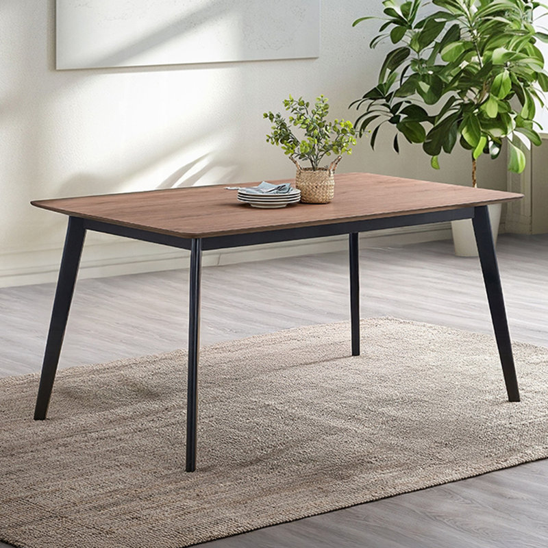 Rebi Walnut & Black Finish Dining Table