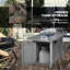 Rectangle Propane Smokeless Fire Pit Table with Hidden Fuel Tank