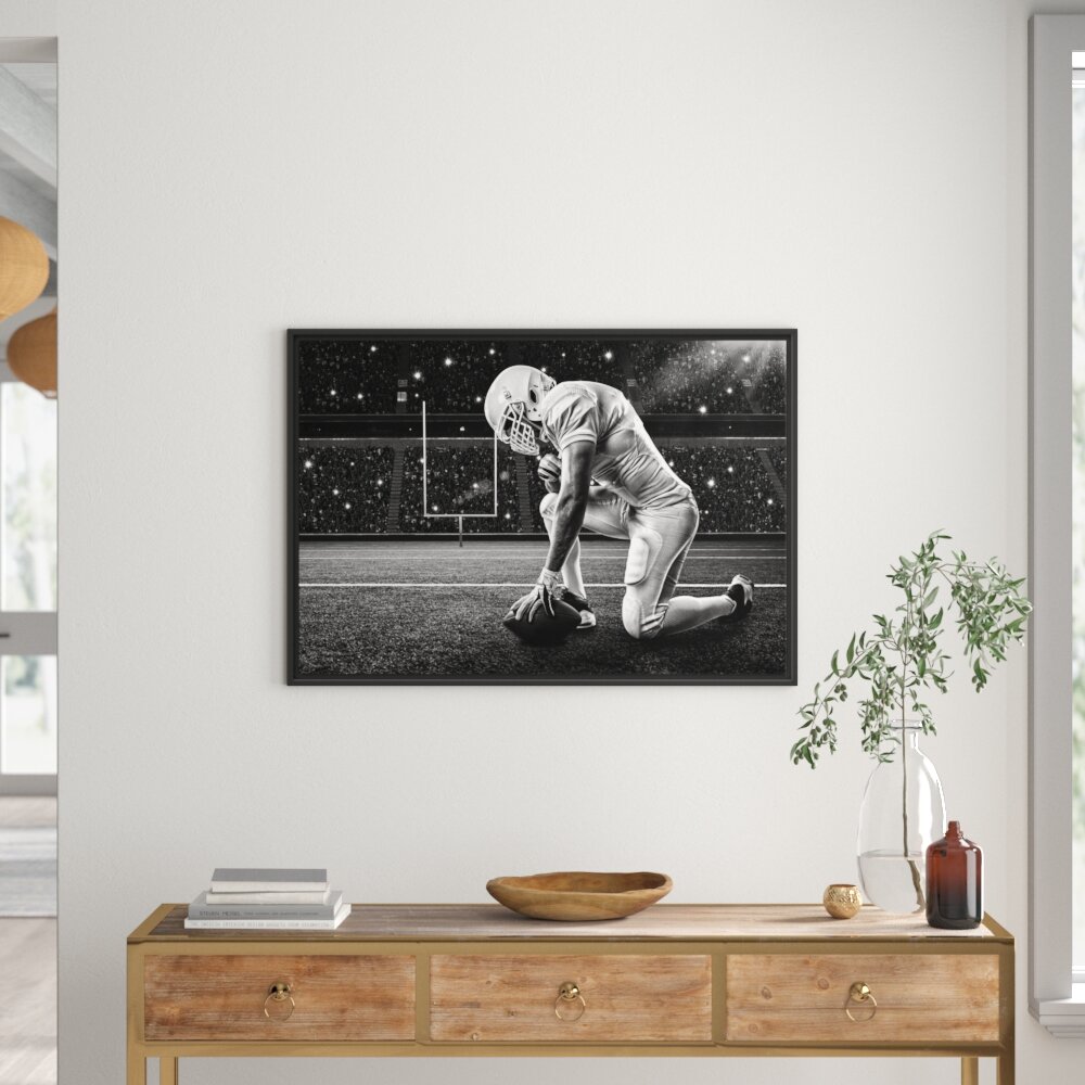 Gerahmtes Wandbild Football-Spieler