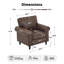 Fauteuil d'appoint rembourré à accoudoirs roulés Luelle-225100637