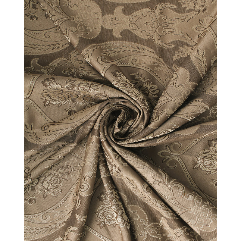 Panneau de rideau simple obscurcissant en polyester Vanwert, Taupe