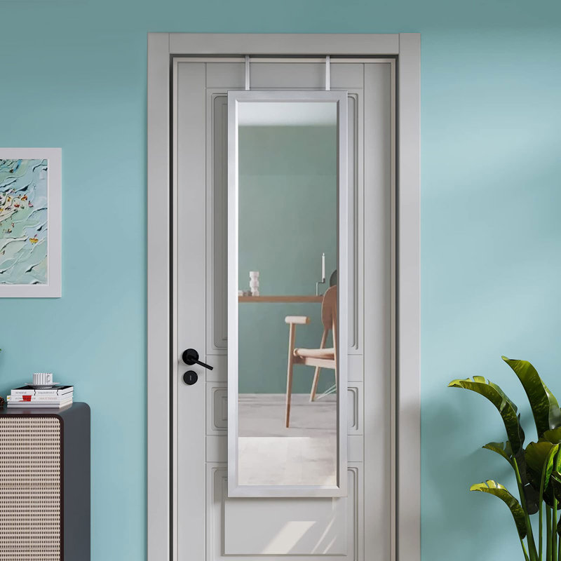 Hazal Metal Flat Wall Mirror, Silver