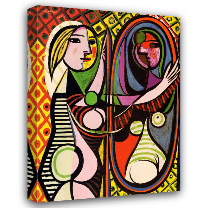 Girl Before a Mirror, 24" H x 17" W