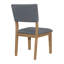 Chaise d'appoint en tissu Cerwyn en bleu et brun (ensemble de 2)