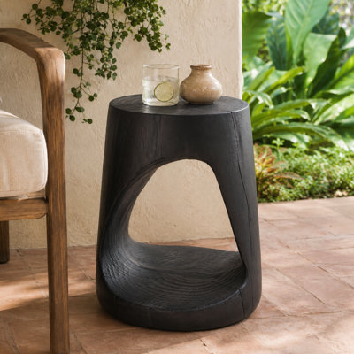 Tabouret latéral moderne sculptural avec base ouverte, pièce intérieure / extérieure