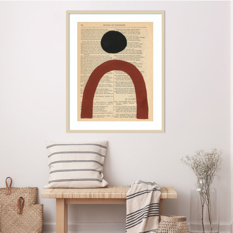 Modern Prose VI by W. Stramel, Black Framed Paper, 41.38" H x 33.38" W x 0.88" D