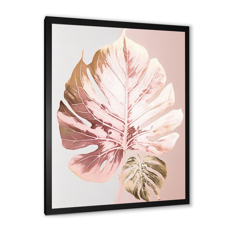 Feuille II - reproduction sur toile, Impression noire sur toile encadrée, L 12 po x H 20 po