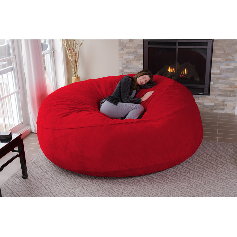 Fauteuil à billes - Fauteuil à billes rond rembourré en mousse à mémoire de forme avec housse amovible et lavable à la machine - Fauteuil à billes avec housse en microfibre douce - Plusieurs tailles et plusieurs tissus lavables à la machine
