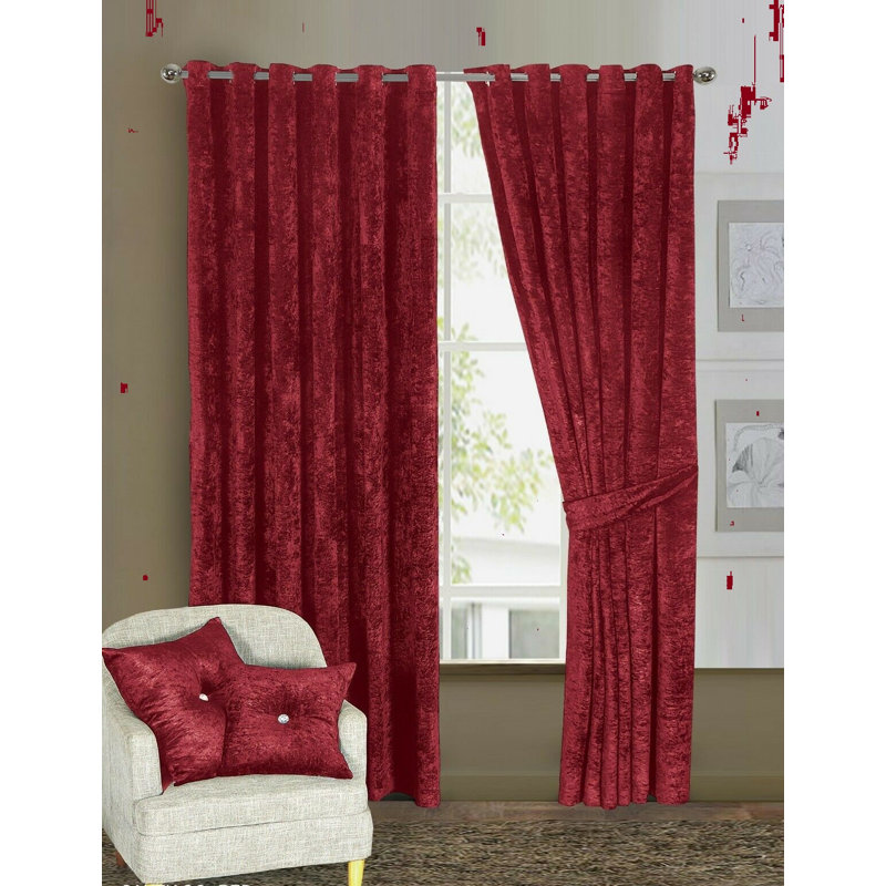 Magdeline Room Darkening Curtain Pair, Beige, 168cm W x 228cm D