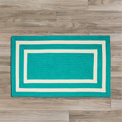 Tapis bleu tressé Cisbrough