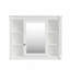 Armoire de rangement murale moderne avec miroir et 6 tablettes ouvertes pour salle de bain-1454279188