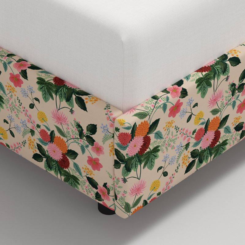 Lit Marion en dahlia multicolore, Lit double, Dahlia multicolore