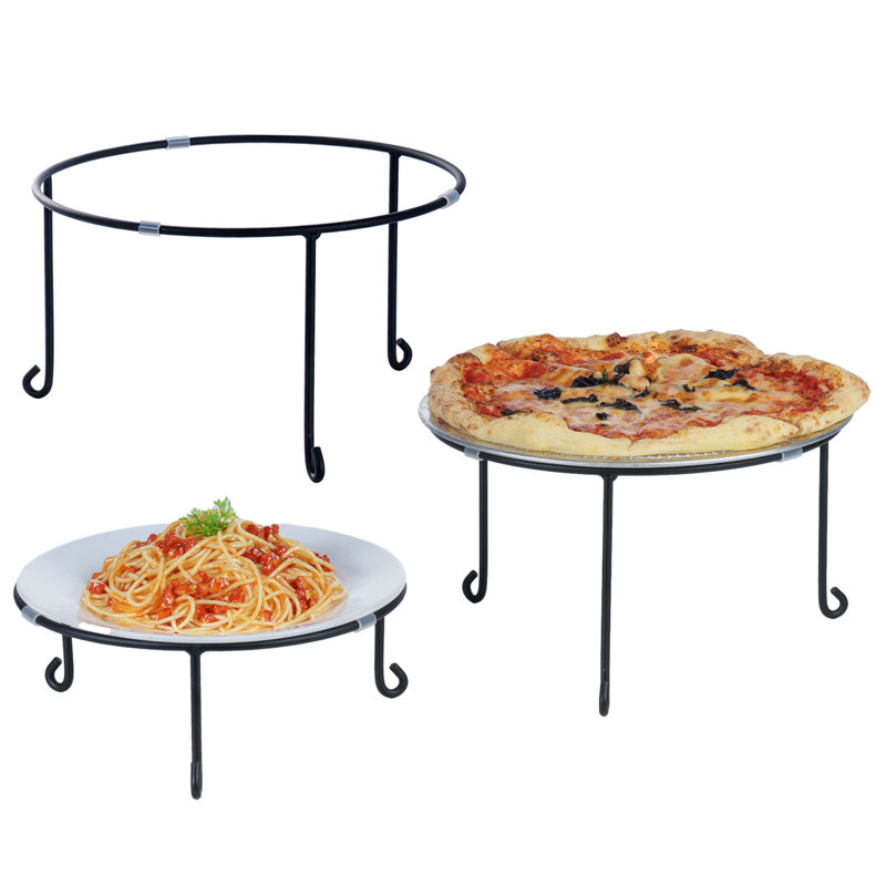 Erentraud Iron 3-Piece Pizza Plate Racks
