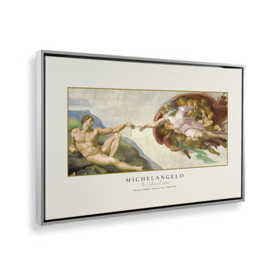 The Creation of Adam by Michelangelo Canvas Print in a Frame