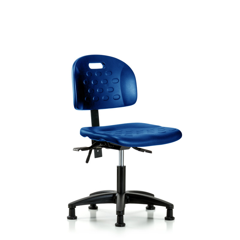 Chaise de travail ergonomique en polyuréthane, Sans accoudoirs, Patins