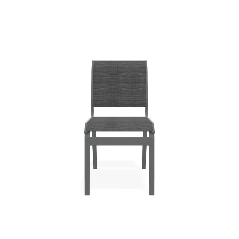 Chaise d'appoint de salle à manger Hiraku, Graphite texturé, Gris anthracite Collect