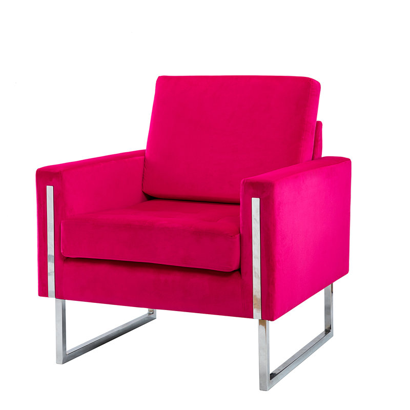 Aseer Upholstered Armchair, Fuchsia