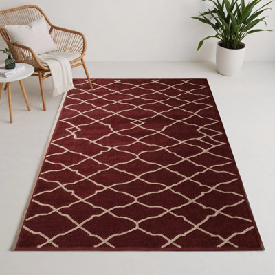 Tapis brun intérieur et extérieur Trellis