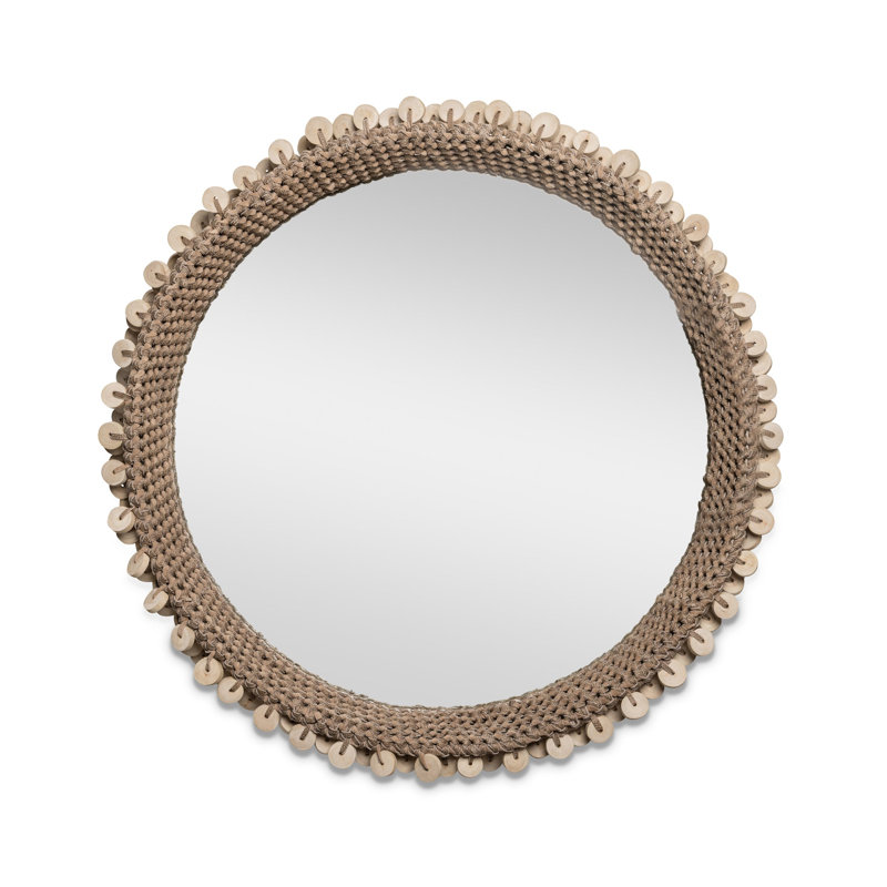 Crocheted w/ Wood Discs - Chobe Mirror