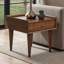 Table d'appoint Mid-Century Sutton en noyer avec charge USB intégrée (entièrement assemblée)