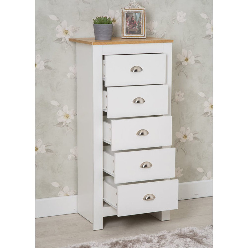 Odyle 53cm W Chest of Drawers, White/Oak